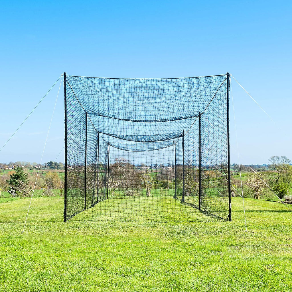 Baseball Batting Cage with Steel Poles and Netting K7m