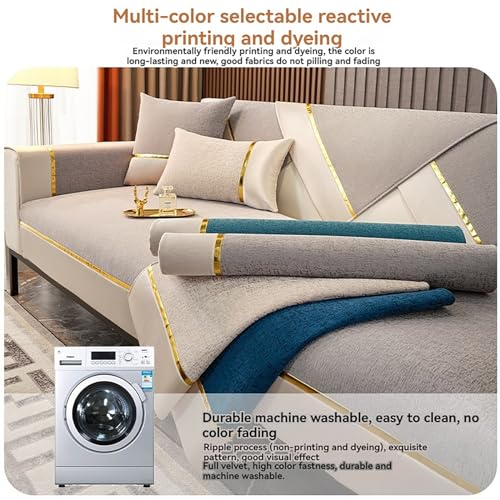 Sofa Cover 3 Seater Chenille Non-Slip Cushion Cover 90x180cm a7