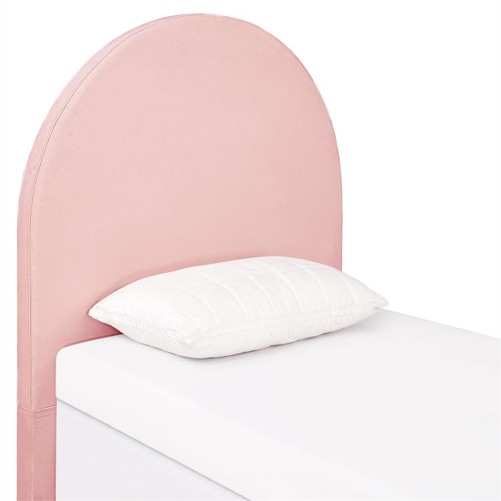 Arched Velvet Twin Headboard Blush k7
