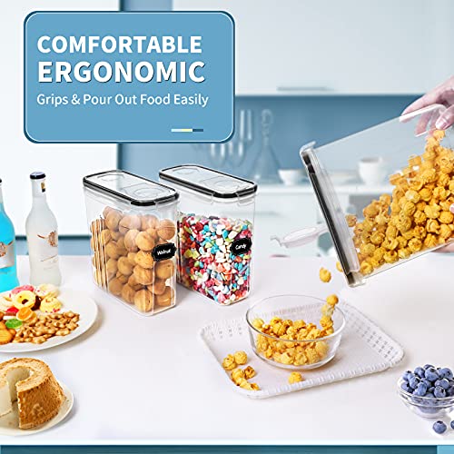 Airtight Cereal Storage Container with Lid 4 Pack 2.5L k7