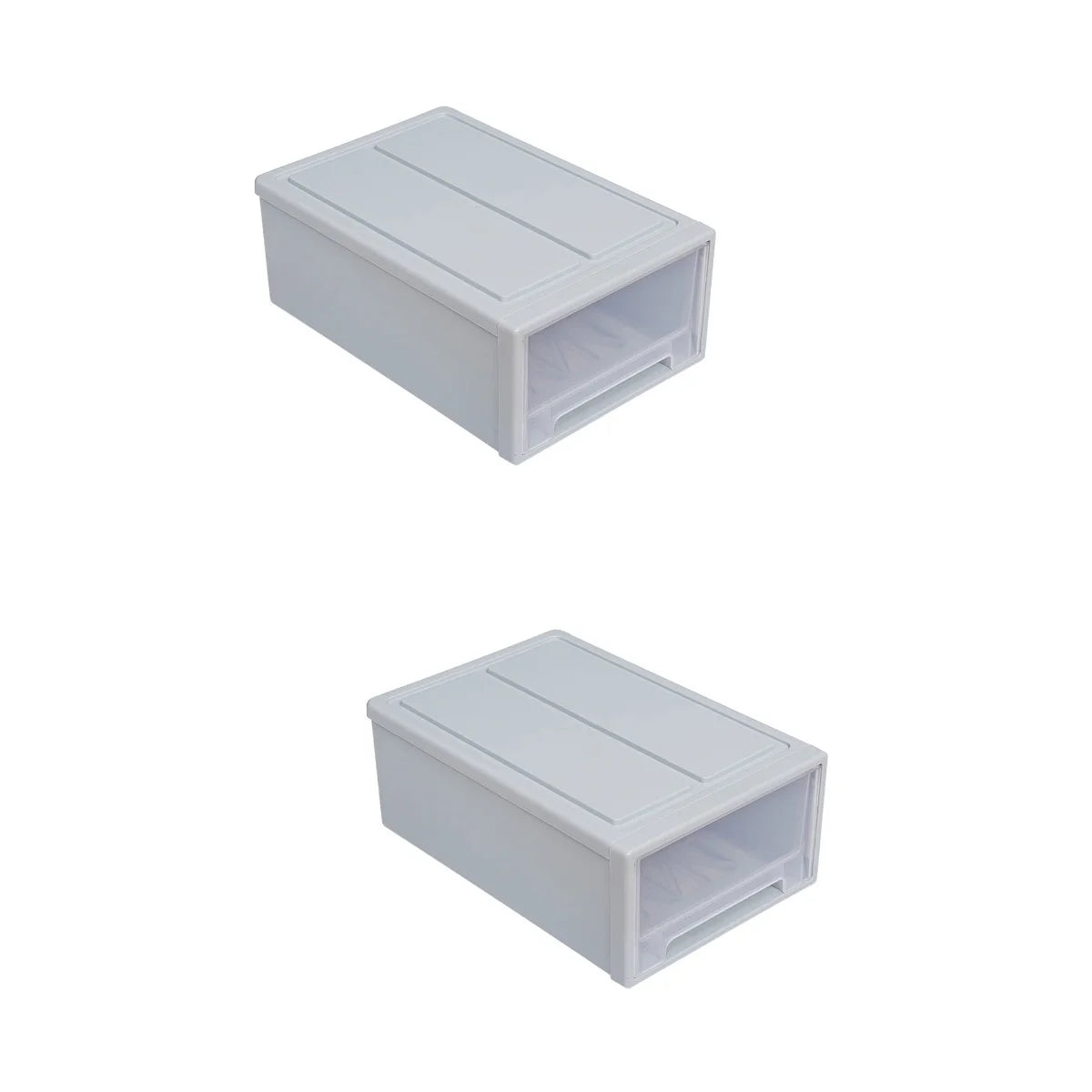 Stackable Transparent Storage Box Drawer Organizer a7