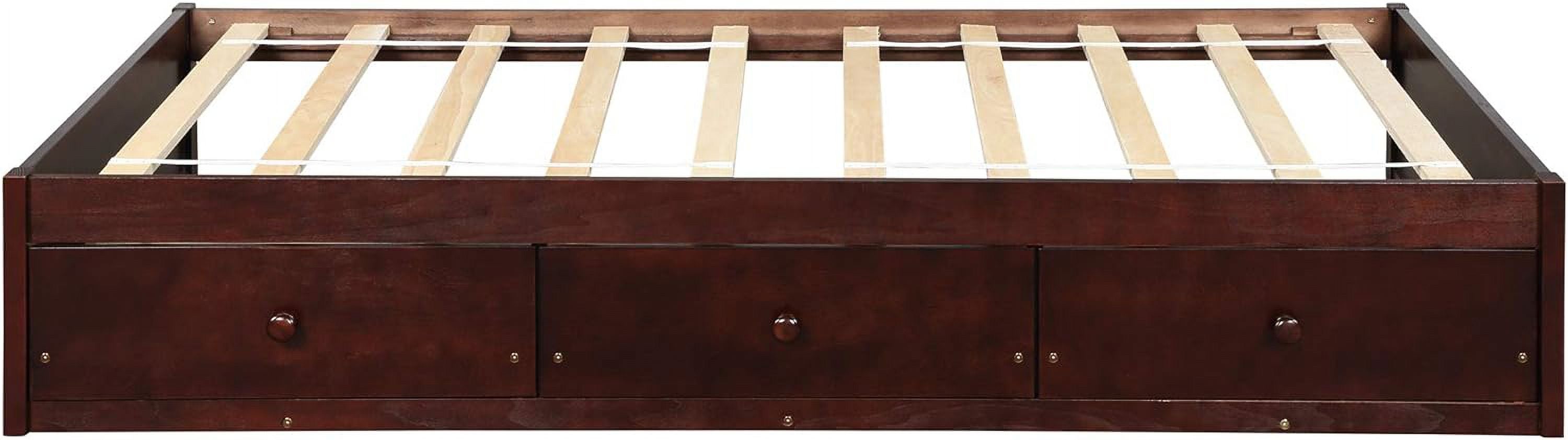 Storage Bed with 3 Drawers Wood Platform Frame k7