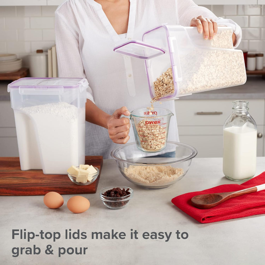 Airtight Cereal Dispenser 2-Pack with Flip-Top Lid BPA Free k7