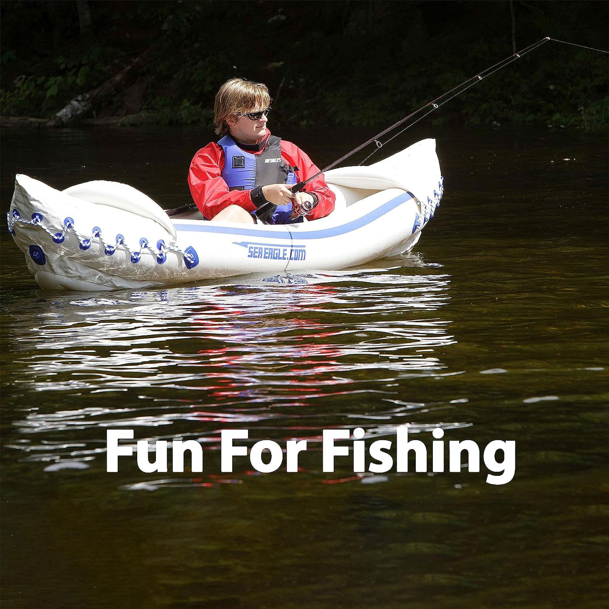 Inflatable Sports Kayak 1-3 Person Portable Lightweight a7