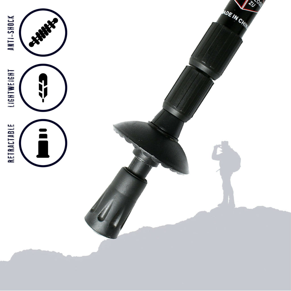 Trekking Walking Hiking Sticks Adjustable Anti-shock x7