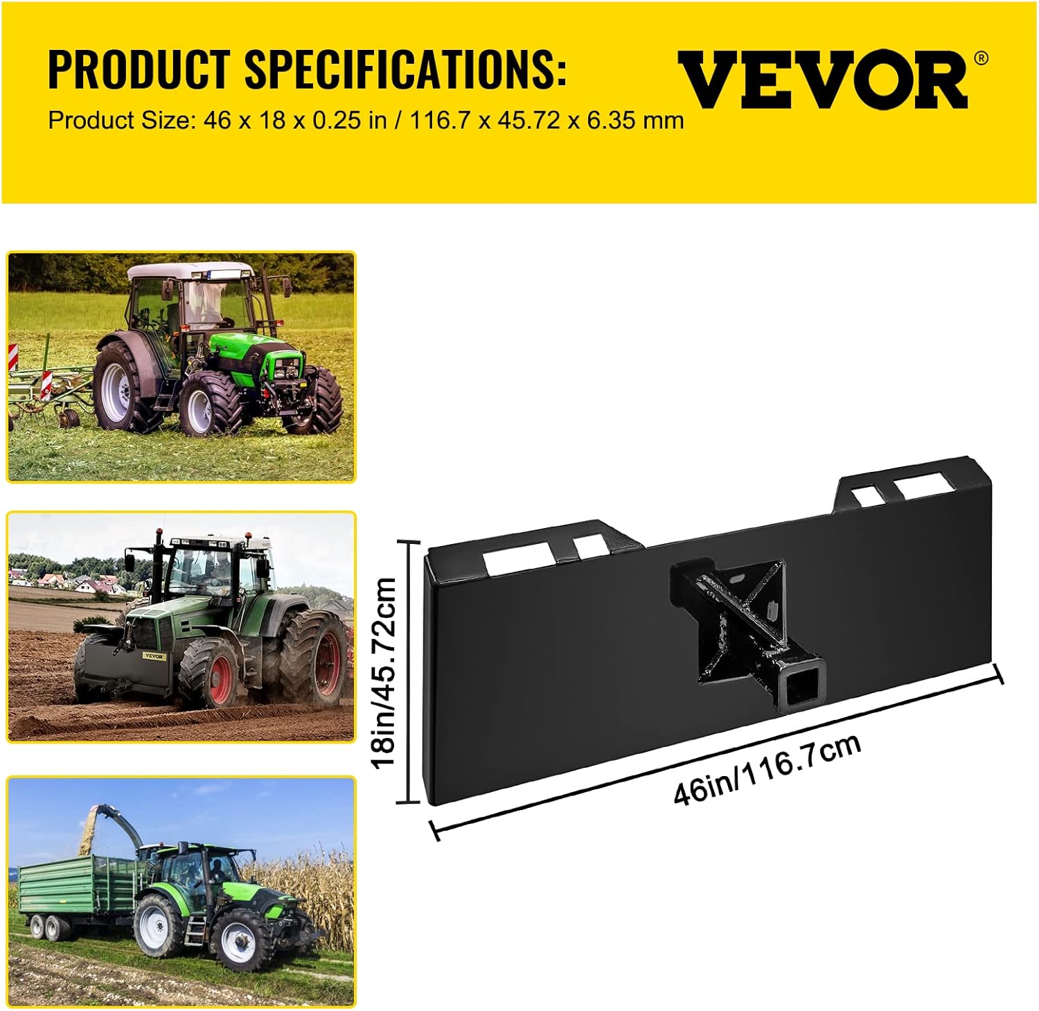 Skid Steer Quick Attach Mount Plate 3/8 Top Bar k7