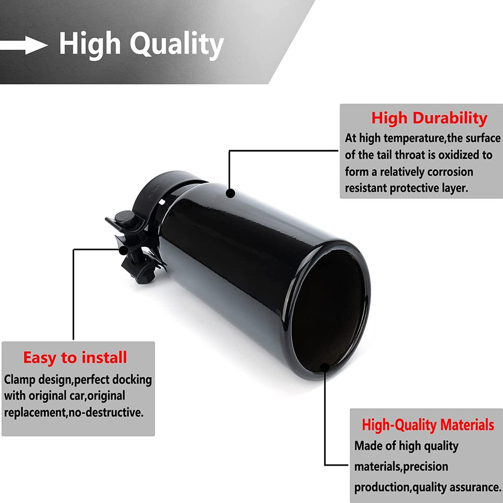 Black Chrome Exhaust Tip for Toyota Tacoma 2005-2022 A7