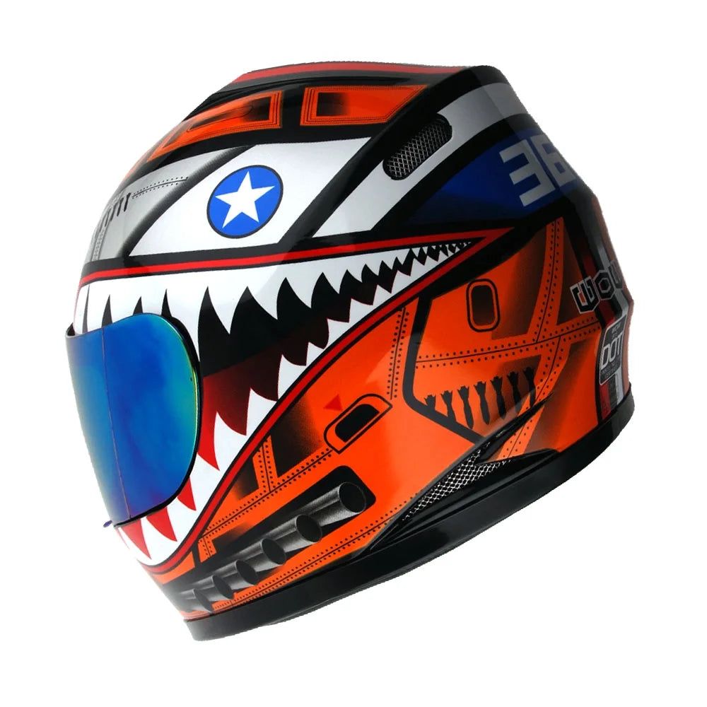 Kids Motorcycle Full Face Helmet Red Glove Bundle k7