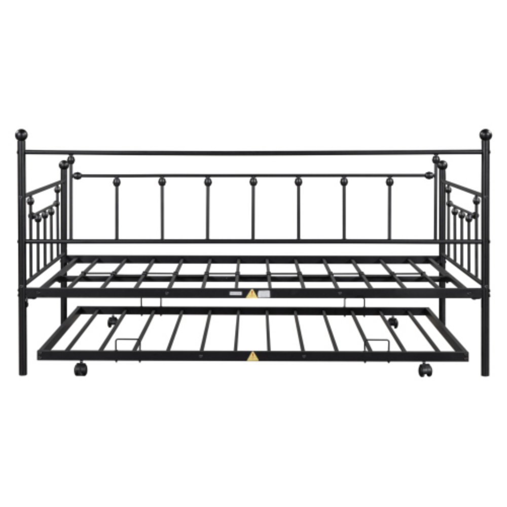 Daybed with Trundle Black Metal k7