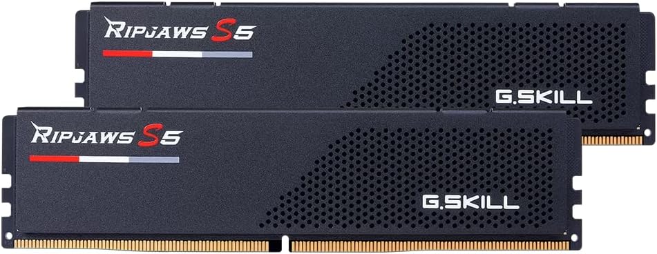 G.SKILL Ripjaws S5 Series (Intel XMP 3.0) DDR5 RAM 64GB (2x32GB) 6800MT/s CL34-45-45-108 1.40V Desktop Computer Memory UDIMM - Matte Black (F5-6800J3445G32GX2-RS5K)