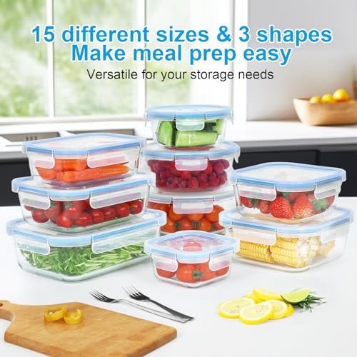 Glass Meal Prep Containers with Lids Airtight m7