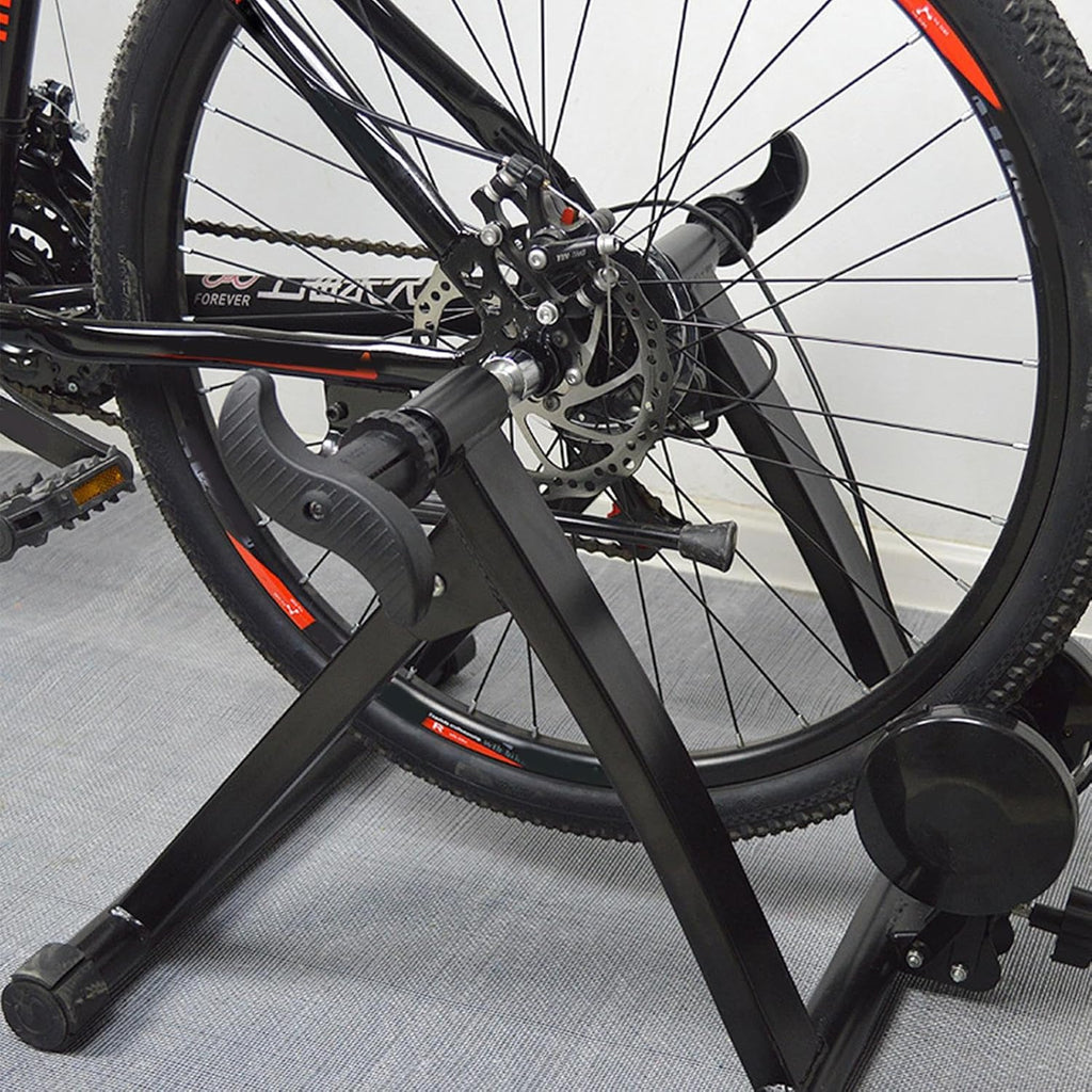 Bike Trainer Stand Indoor Riding Magnetic Silent Portable Folding Black k7