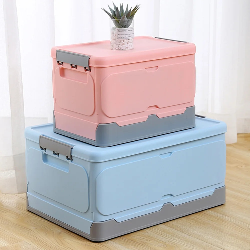 Foldable Storage Box with Lid for Home Dorm Room P7k