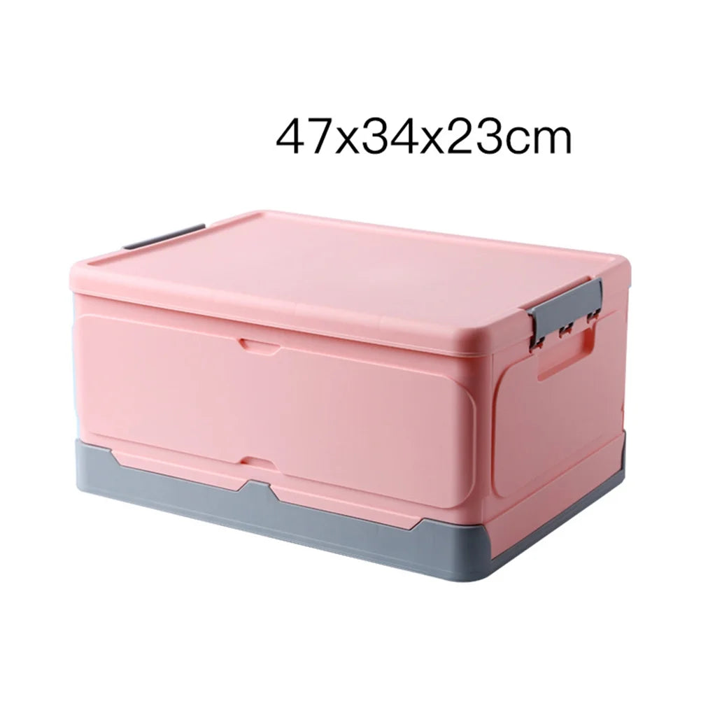 Foldable Storage Box with Lid for Home Dorm Room P7k