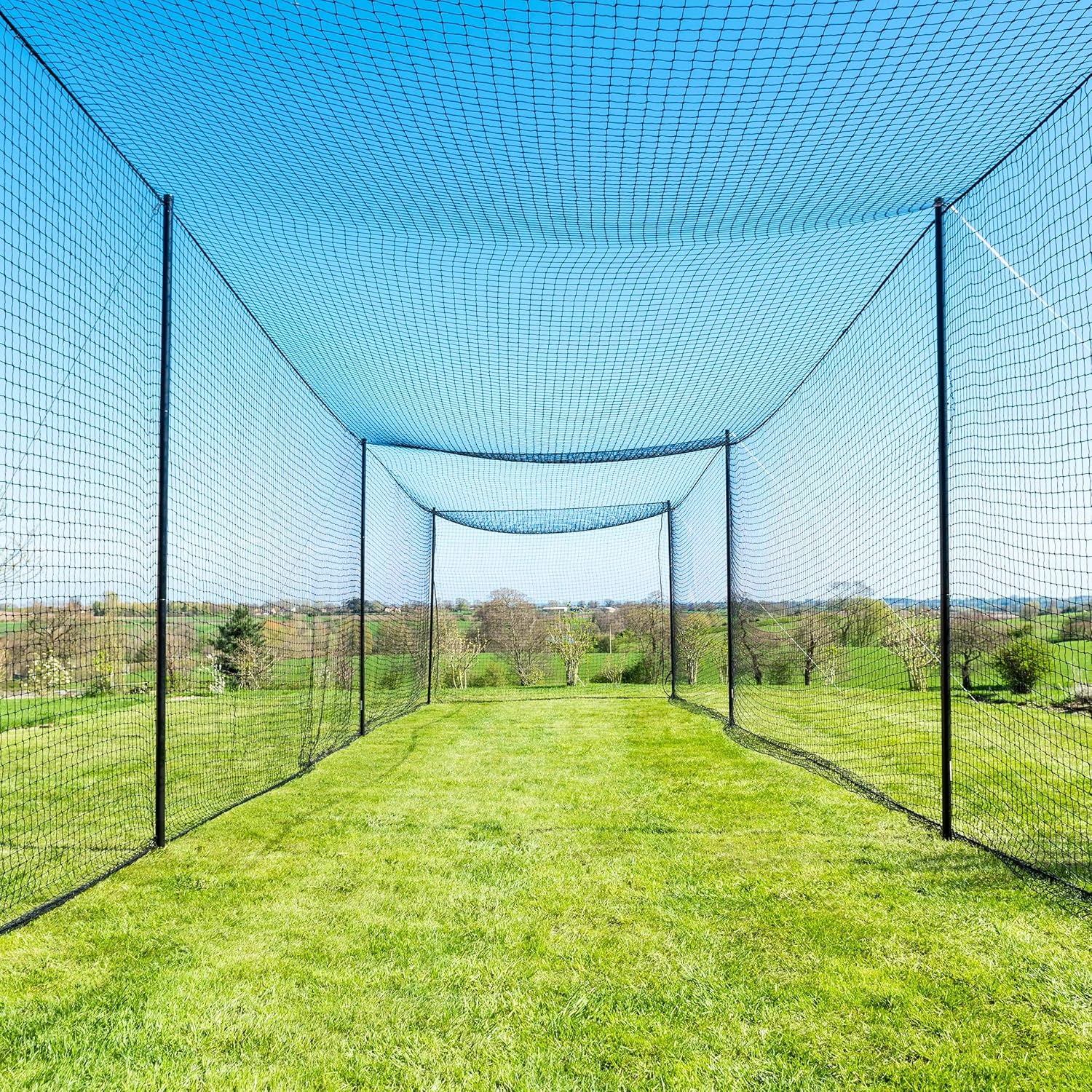 Baseball Batting Cage with Steel Poles and Netting K7m