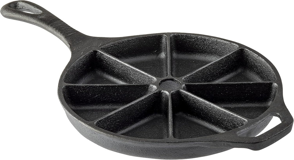 Tablecraft Round Corn Bread Skillet with Handle, Cast Iron, 8.75" dia x 15.625" (5.5" Handle)