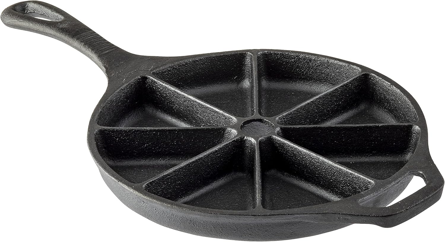 Tablecraft Round Corn Bread Skillet with Handle, Cast Iron, 8.75" dia x 15.625" (5.5" Handle)