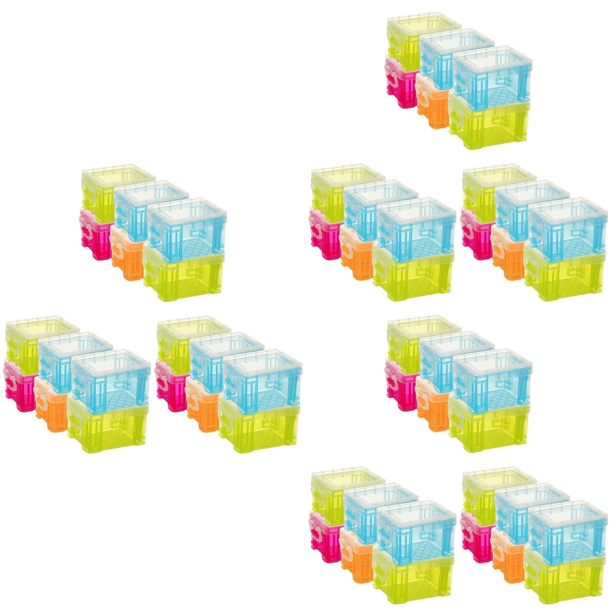 Small Plastic Storage Box with Lid 18 Pcs a7