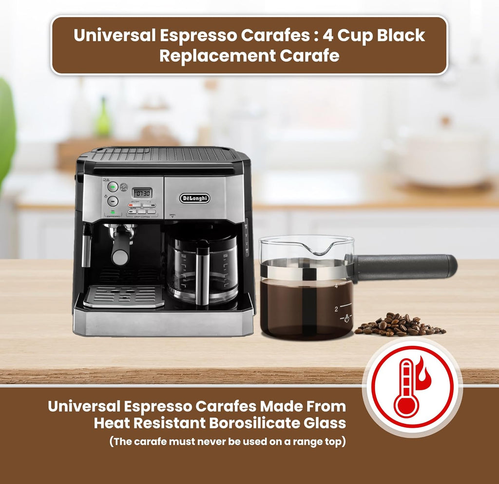 Glass Espresso Carafe Replacement 4-Cup a7