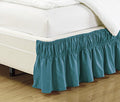 Mk Collection Wrap Around Style Easy Fit Elastic Bed Ruffles Bed-Skirt Queen-King Solid Grey New