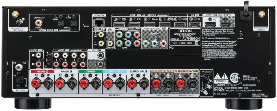 AV Receiver 8K 7.2 Channel 90W Black a7