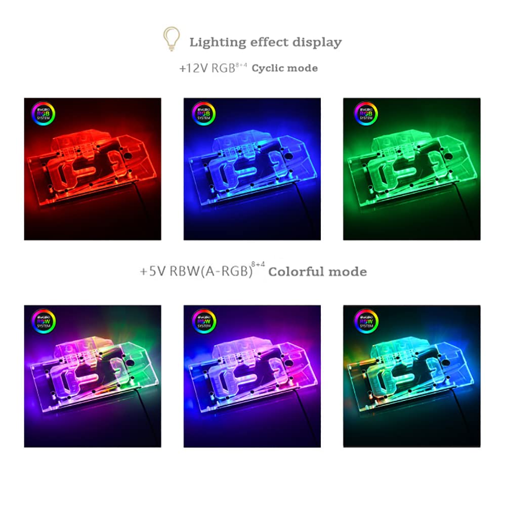 GPU Copper Water Cooling Block for RTX 3090 3080 FTW3 Ultra A7