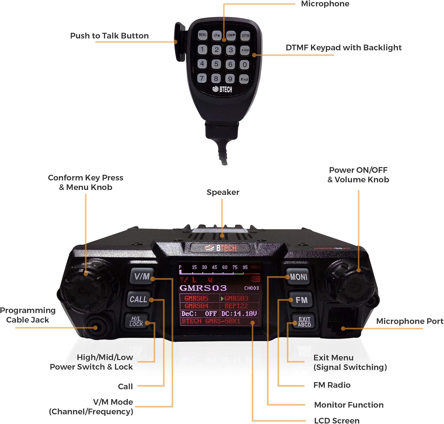 GMRS Two-Way Radio with Repeater Capability 7k
