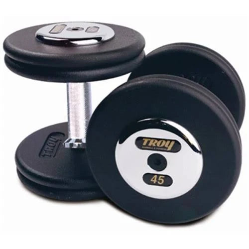 Troy Barbell Pfd-030c Black Troy Pro-Style Cast Dumbbells - Chrome Endplates - 30 lbs. - Sold as Pairs