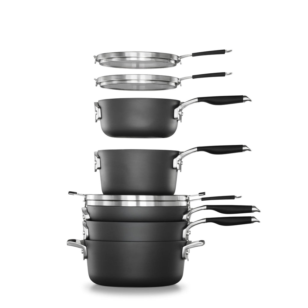 Select by Calphalon Space Saving Hard-Anodized Nonstick 14 Piece Cookware Set