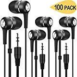 Earbuds Bulk 100 Pack Disposable Earphones for Classroom A7