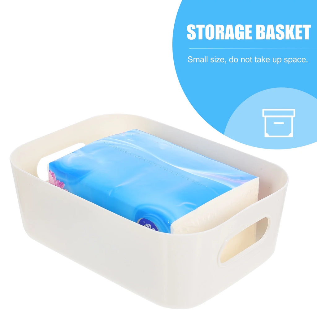 Desktop Storage Box Cubes with Lids White k7