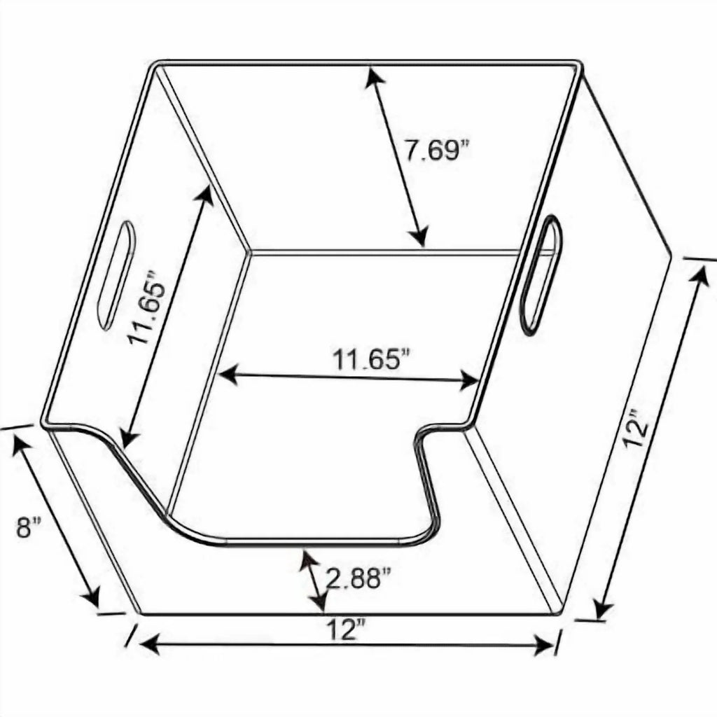 12" x 12" x 8" Open Front Storage Bin k7