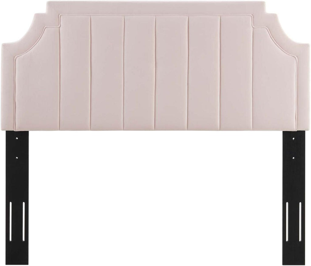 Channel Tufted Velvet Headboard, A7
