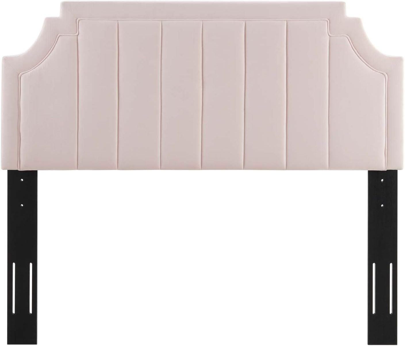 Channel Tufted Velvet Headboard, A7