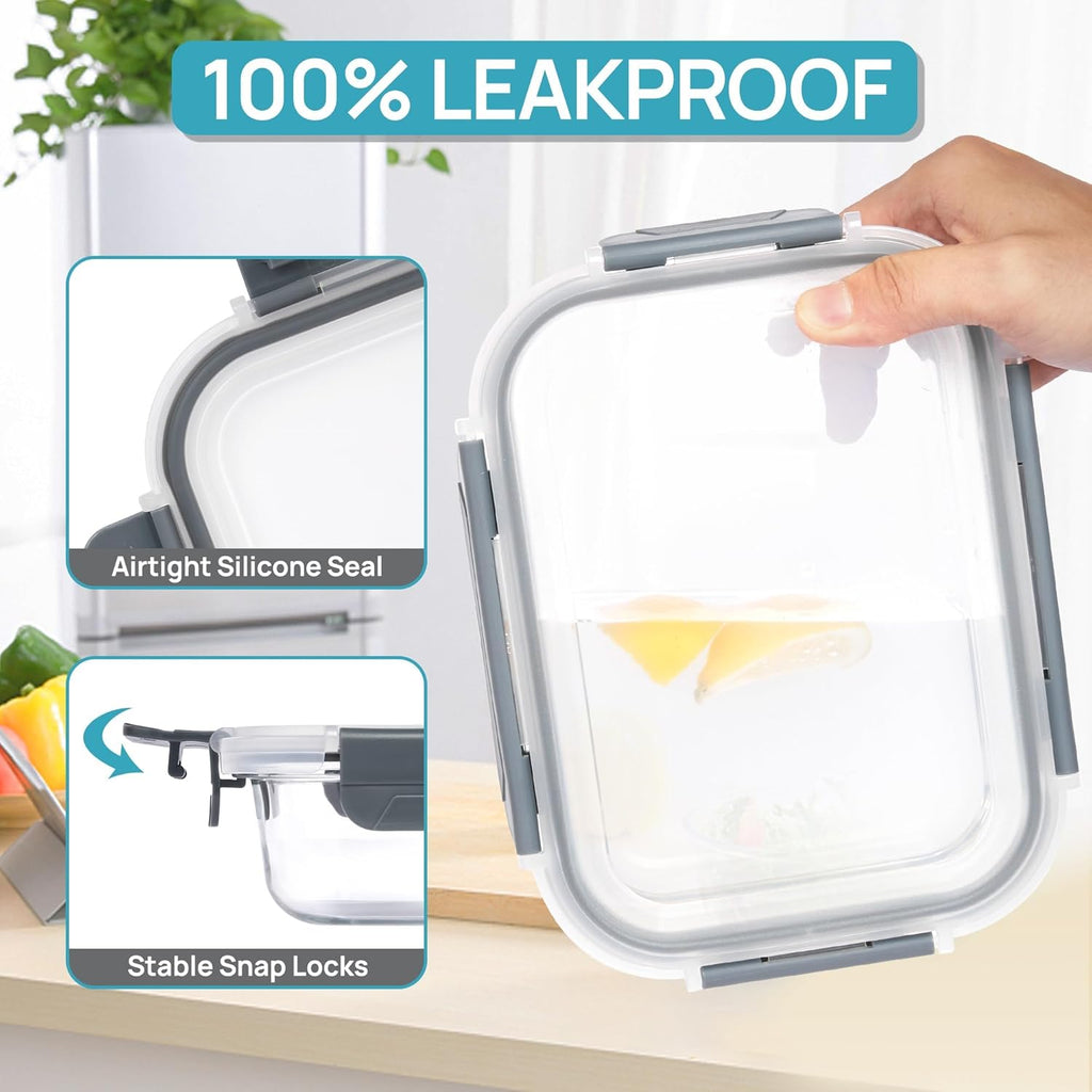 Glass Food Storage Containers with Lids Airtight Bento Boxes k7