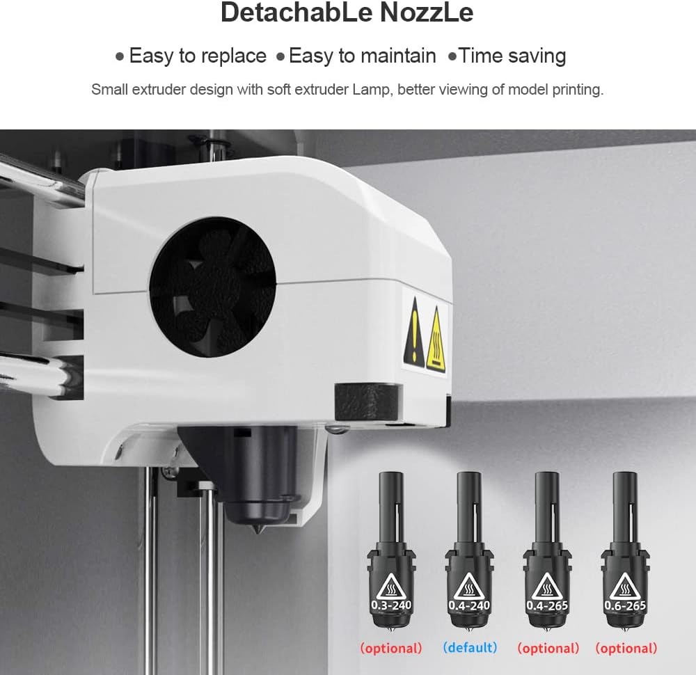 3D Printer with Auto Leveling and Removable Nozzle A7