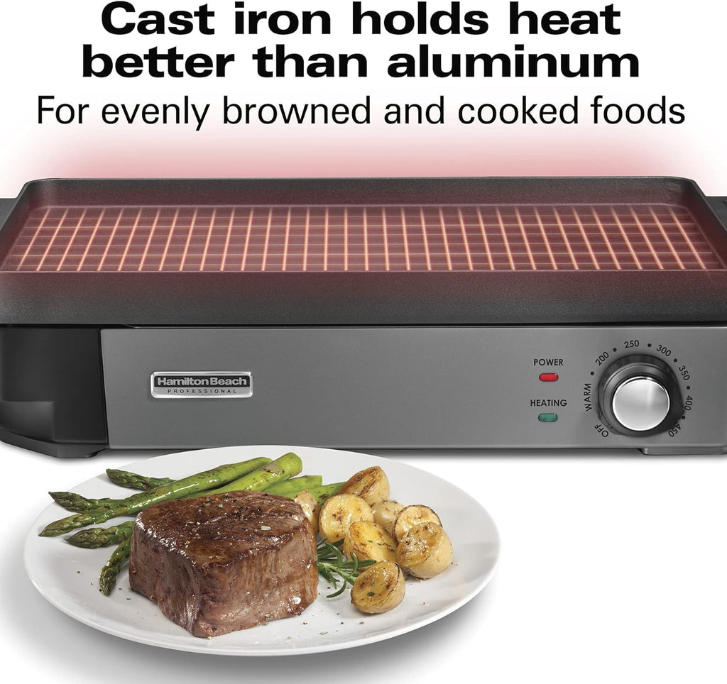 Cast Iron Indoor Electric Grill & Griddle 9k