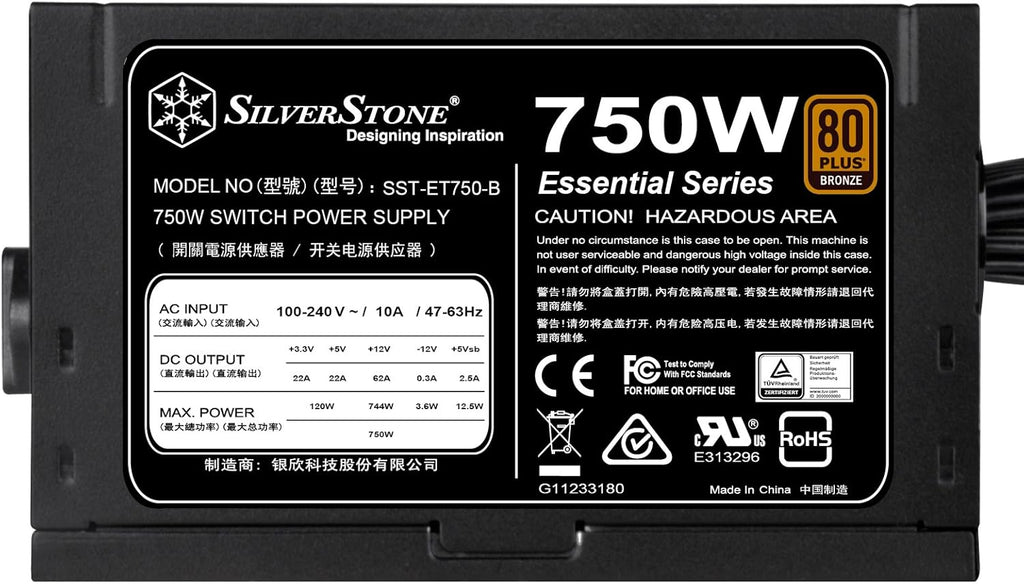 750W 80 Plus Bronze Power Supply with Flat Black Cables k7