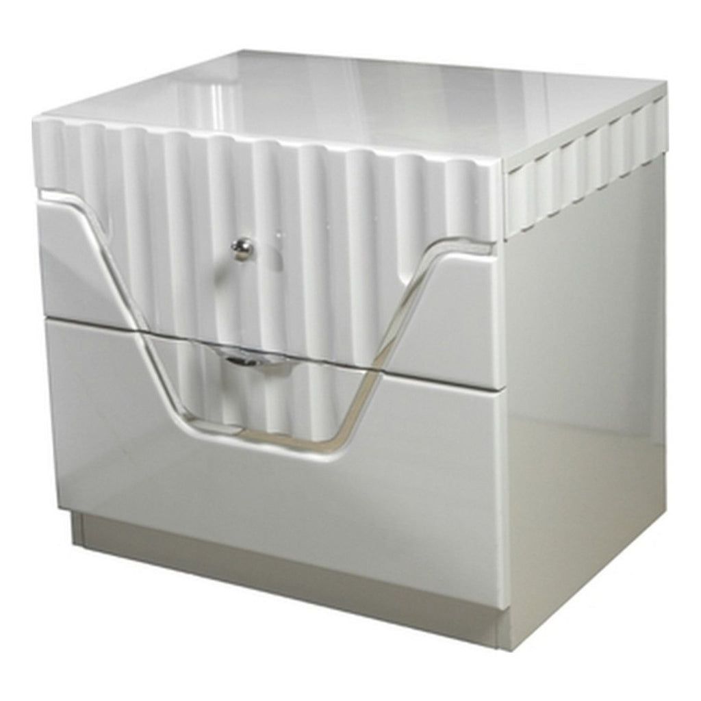 DaVinci Modern Style 2-Drawer Night stand Made with Wood in Gray