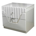 DaVinci Modern Style 2-Drawer Night stand Made with Wood in Gray
