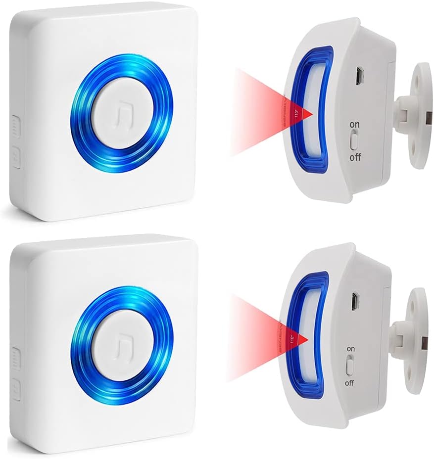 Motion Sensor Alert System for Elderly Fall Prevention 3 Receivers 2 Monitors k7