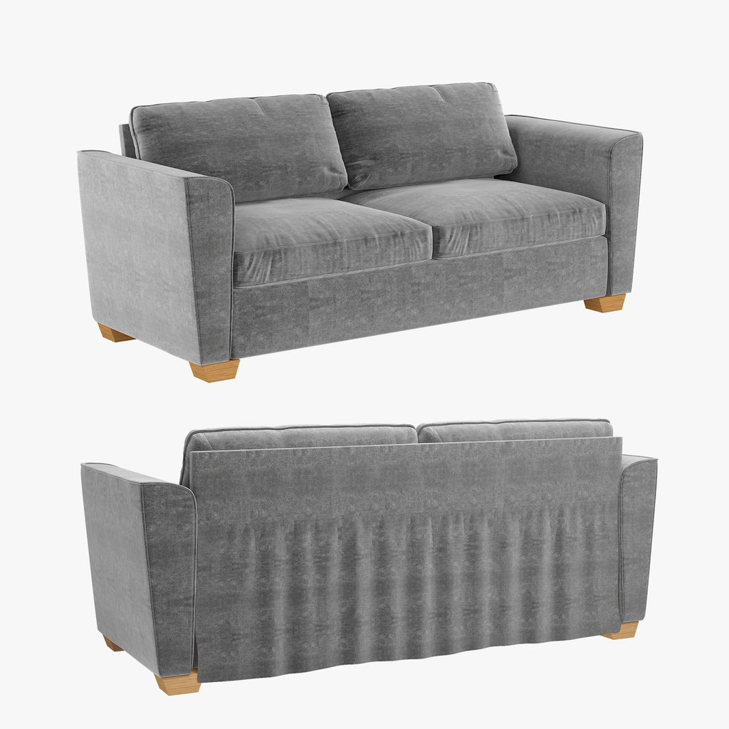 Pull Out Sofa Bed with Foam Mattress, 2-in-1 Sleeper Couch Grey k7