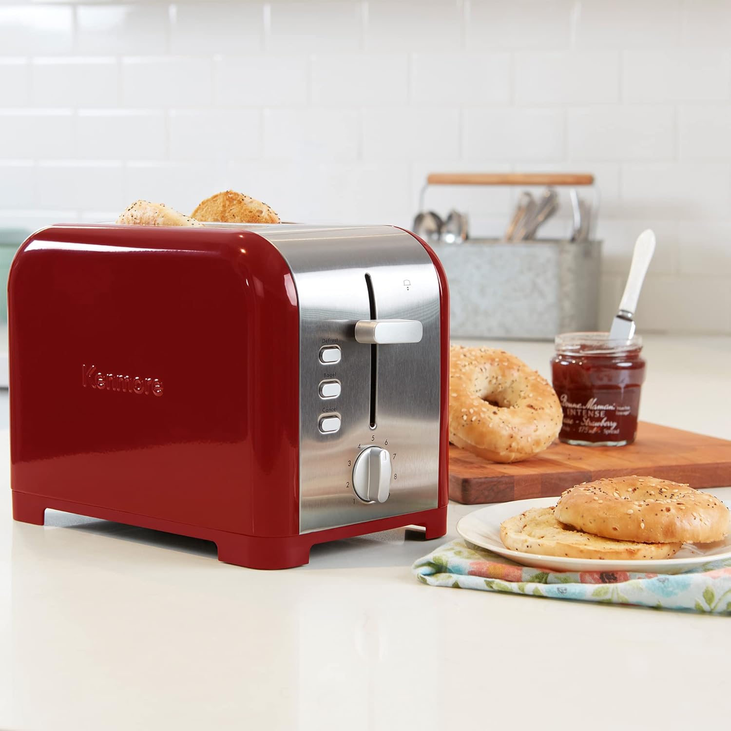 2 Slice Toaster Stainless Steel Bagel Defrost Extra Wide Slots A7