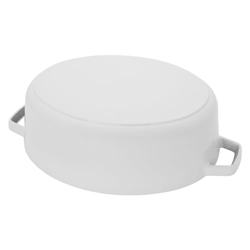 Cast Iron Shallow Oval Dutch Oven 6.25qt White k7