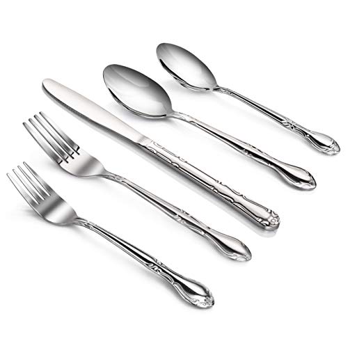 Stainless Steel Flatware Set 60-Piece Shell Pattern A7