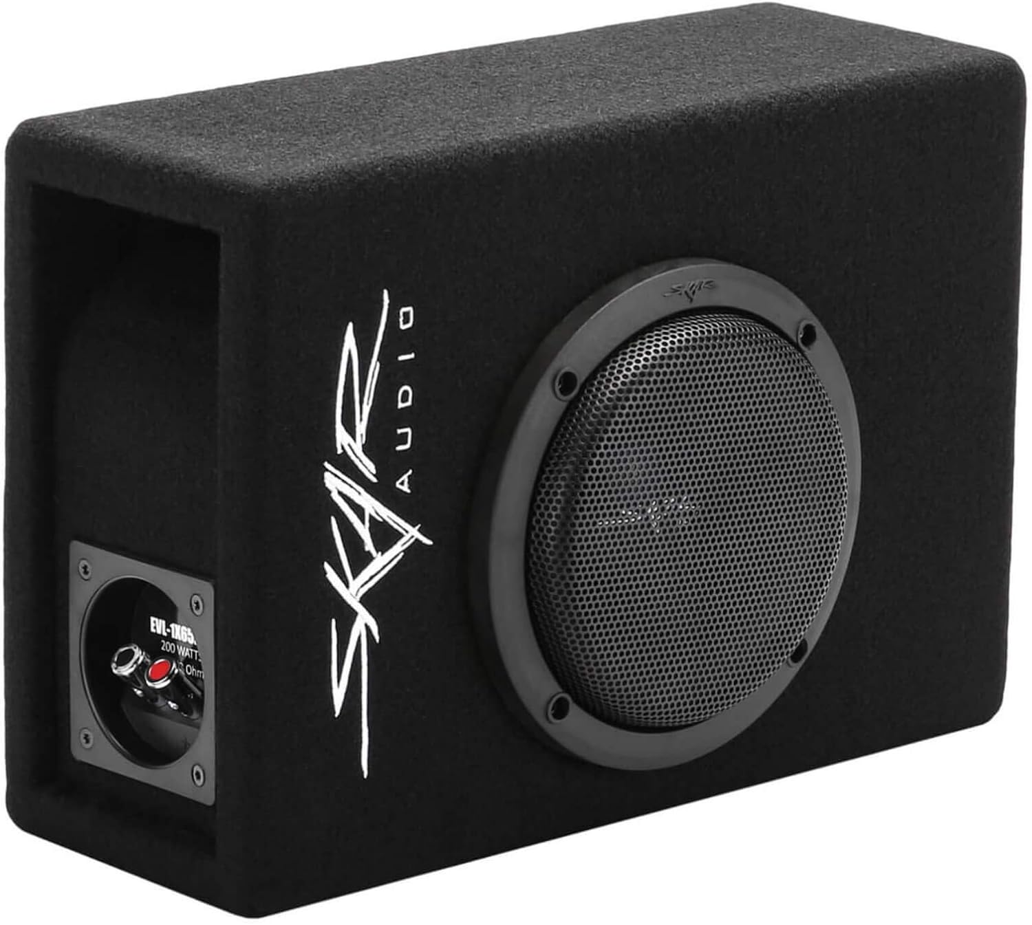Skar Audio EVL-1X65D4-V-LP 6.5 400 Watt Low Profile Slot Port Loaded Car Subwoofer Enclosure