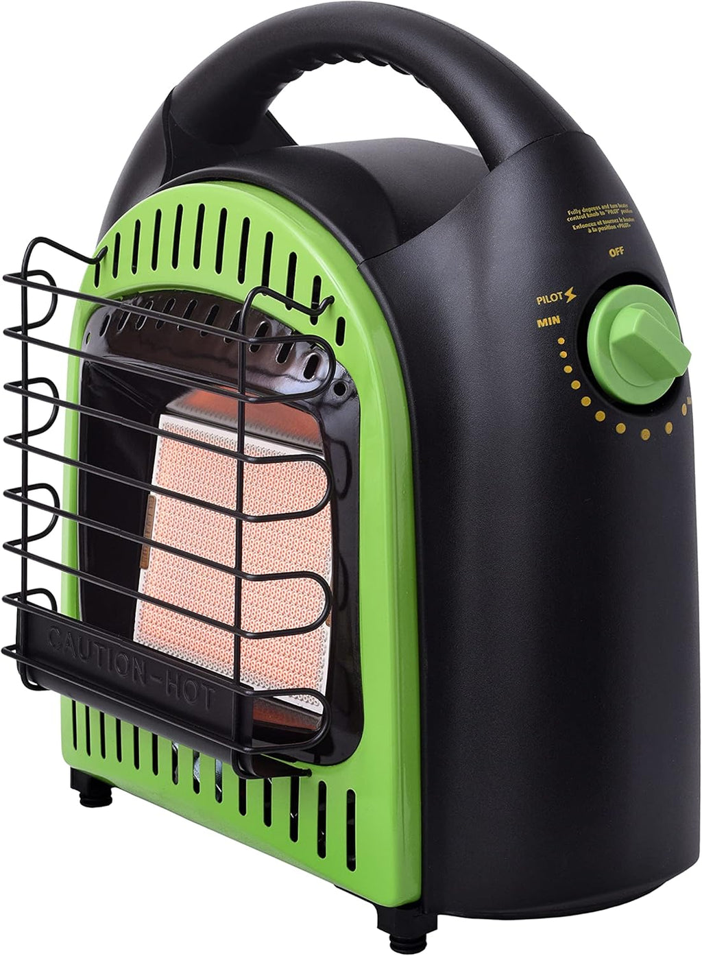 Flame King YSN-CHS20 20,000 BTU Propane Gas Tank Space Radiant Portable Heater Indoor* & Outdoor for Camping, Garage, Ice Fishing, Patio, Green/Black 20K