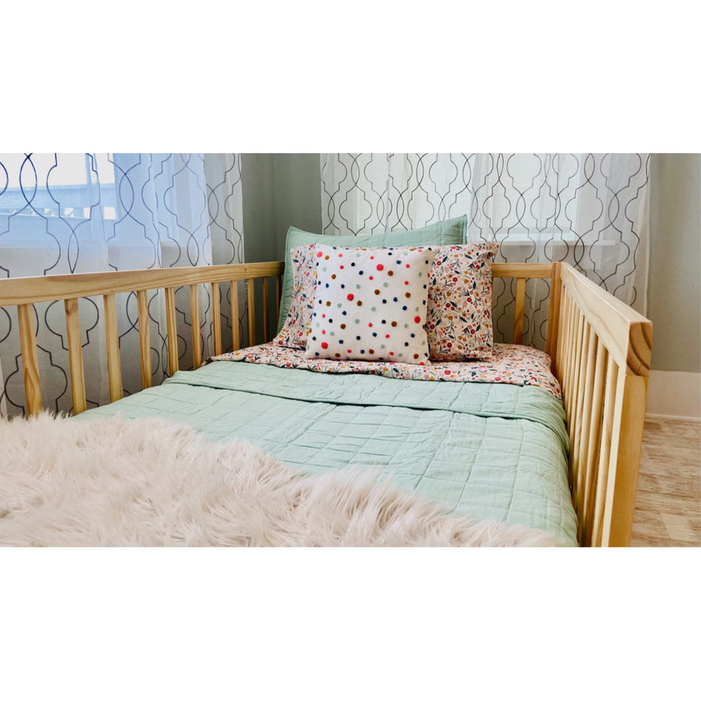 Convertible Floor Bed Frame with Rails K7m