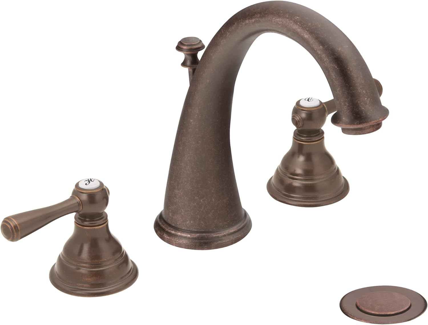Moen Kingsley Oil Rubbed Bronze Two-Handle Widespread High-Arc Bathroom Faucet, Valve Required, T6125ORB