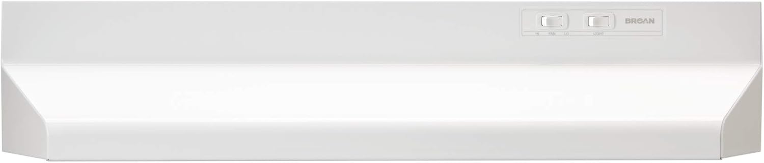 Under-Cabinet Range Hood with 2-Speed Fan and Light, 42-Inch White 7k